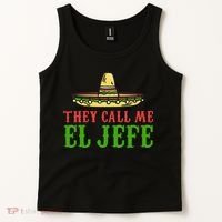 They Call Me El Jefe Mexican Bearded Men Tank Top thumb 2