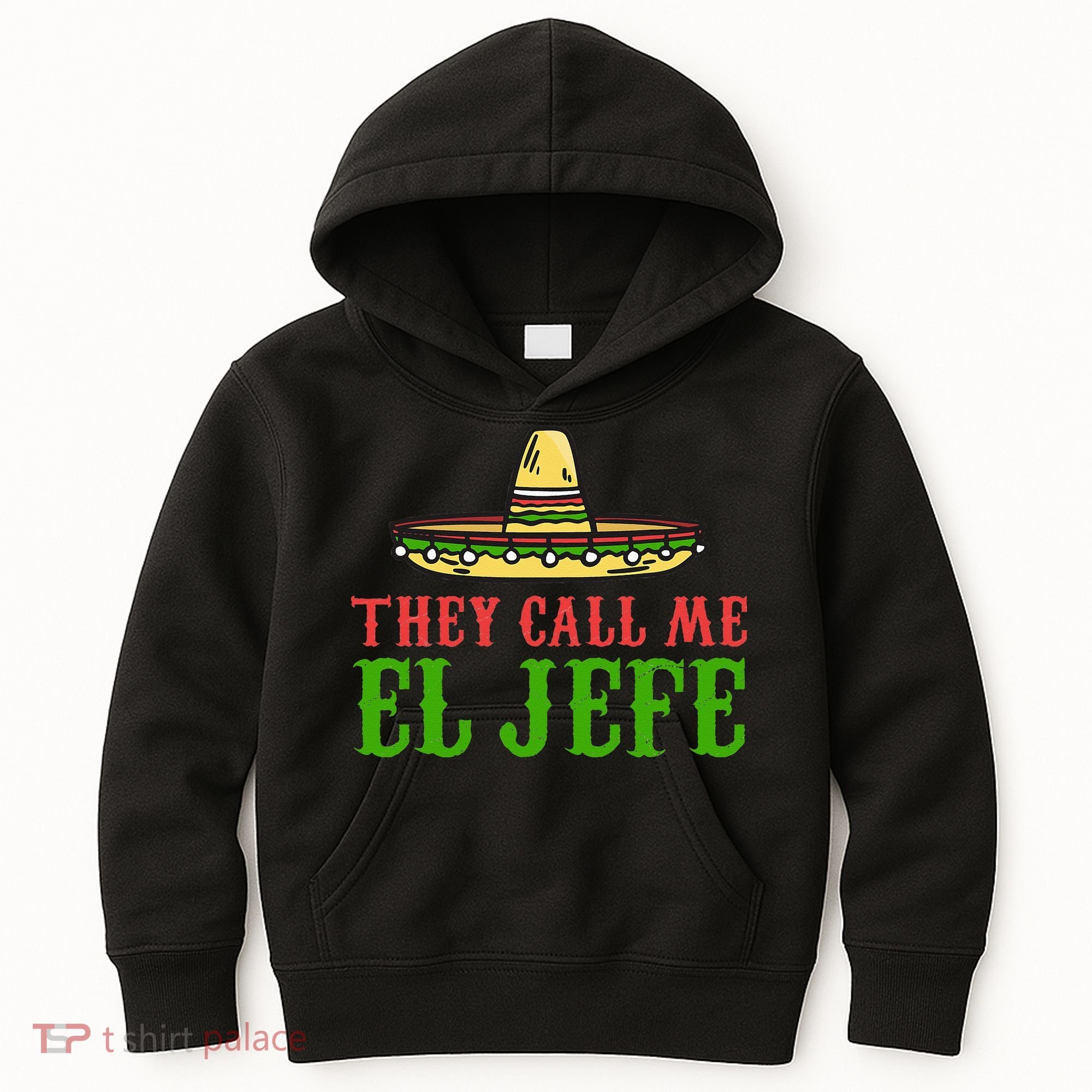 They Call Me El Jefe Mexican Bearded Men Kids Hoodie