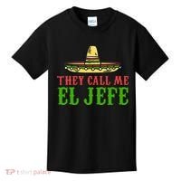 They Call Me El Jefe Mexican Bearded Men Kids T-Shirt thumb 0