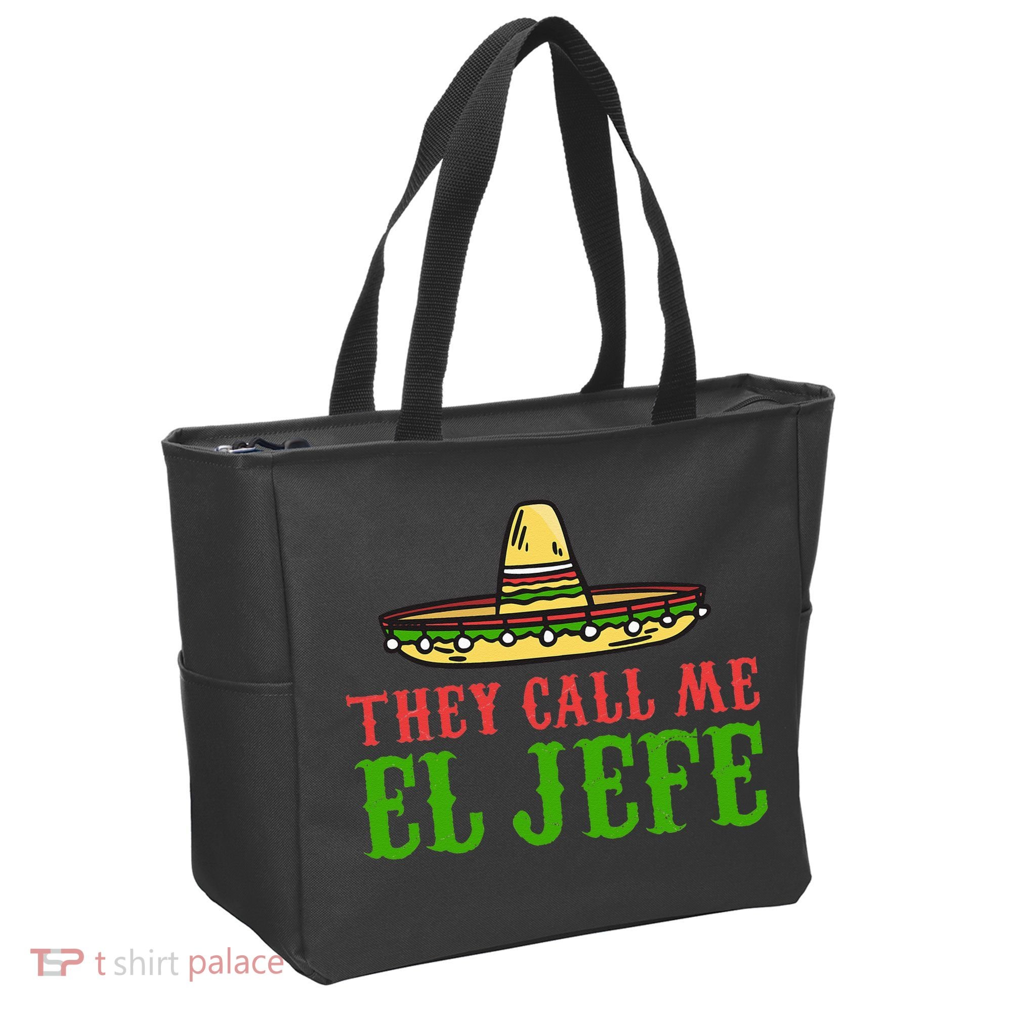 They Call Me El Jefe Mexican Bearded Men Tote Bag