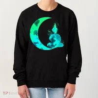 Turquoise Crescent Moon And Buddha Gift Women's Sweatshirt thumb 0