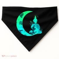 Turquoise Crescent Moon And Buddha Gift USA-Made Doggie Bandana thumb 0