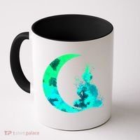 Turquoise Crescent Moon And Buddha Gift Coffee Mug thumb 0