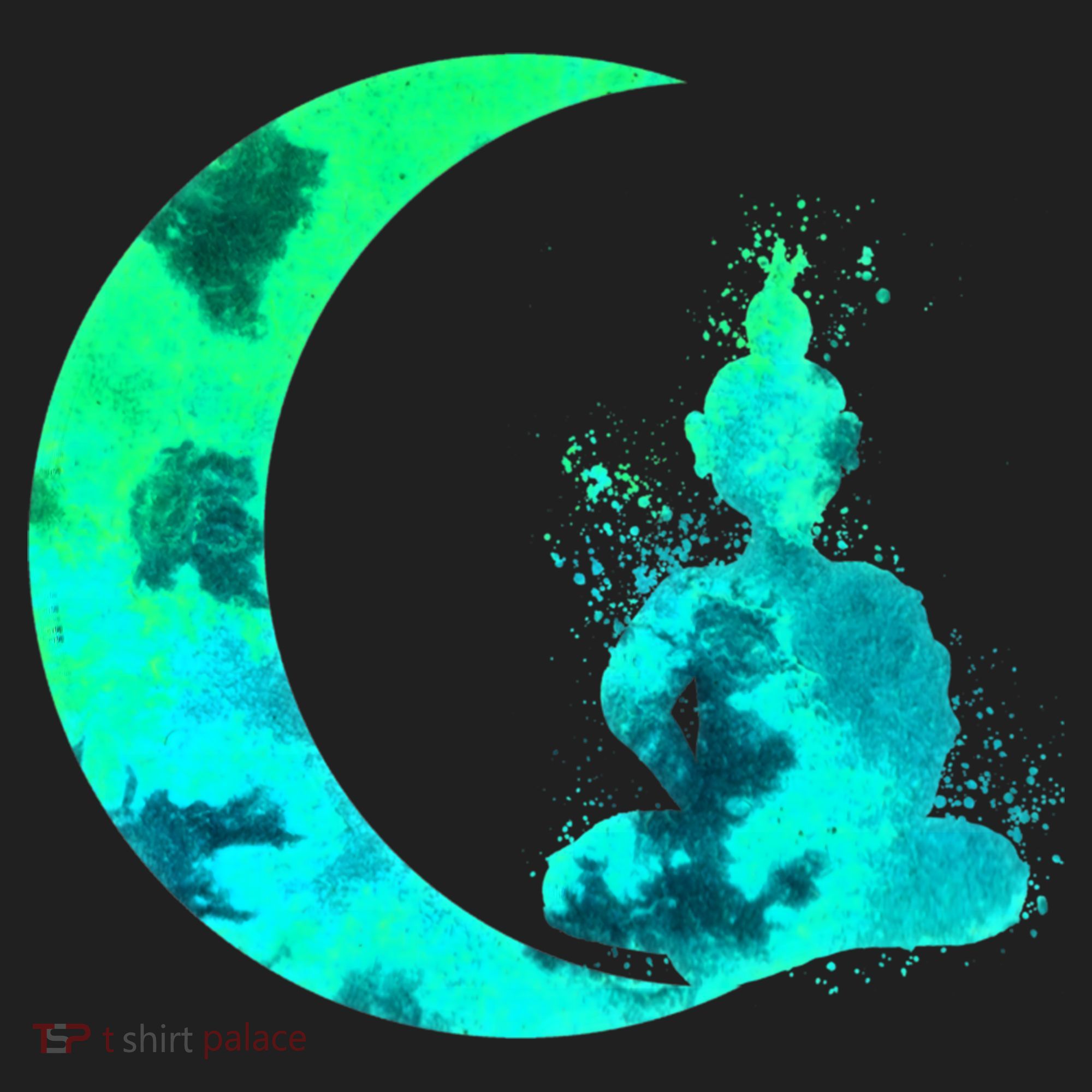 Turquoise Crescent Moon And Buddha Gift Beanie