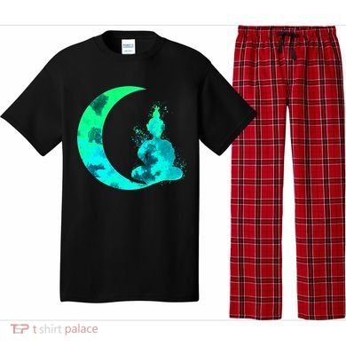 Turquoise Crescent Moon And Buddha Gift Pajama Set
