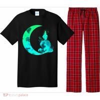 Turquoise Crescent Moon And Buddha Gift Pajama Set thumb 0