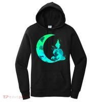 Turquoise Crescent Moon And Buddha Gift Women's Hoodie thumb 0