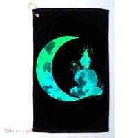 Turquoise Crescent Moon And Buddha Gift Golf Towel thumb 0