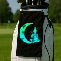 Turquoise Crescent Moon And Buddha Gift Golf Towel thumb 2