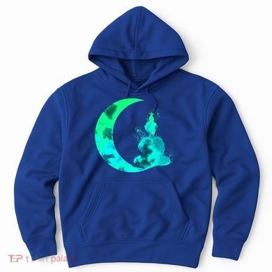Turquoise Crescent Moon And Buddha Gift Hoodie