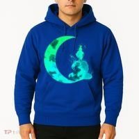 Turquoise Crescent Moon And Buddha Gift Hoodie thumb 2