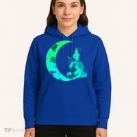 Turquoise Crescent Moon And Buddha Gift Hoodie thumb 5