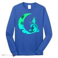 Turquoise Crescent Moon And Buddha Gift Long Sleeve Shirt thumb 0