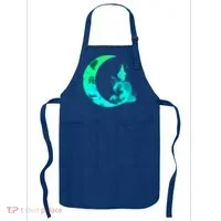 Turquoise Crescent Moon And Buddha Gift Apron thumb 0