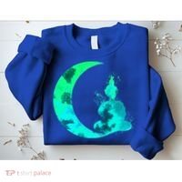 Turquoise Crescent Moon And Buddha Gift Sweatshirt thumb 2