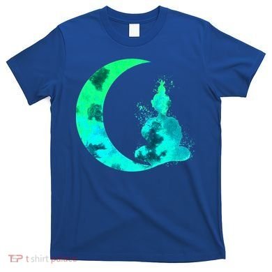 Turquoise Crescent Moon And Buddha Gift T-Shirt