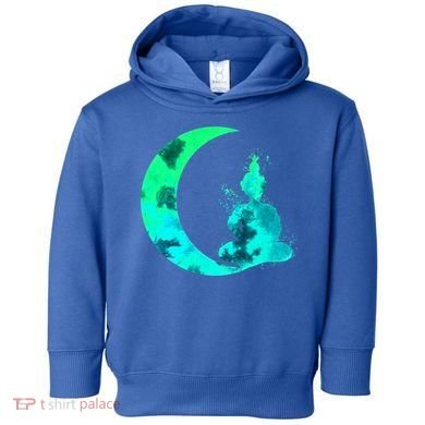 Turquoise Crescent Moon And Buddha Gift Toddler Hoodie