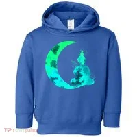 Turquoise Crescent Moon And Buddha Gift Toddler Hoodie thumb 0