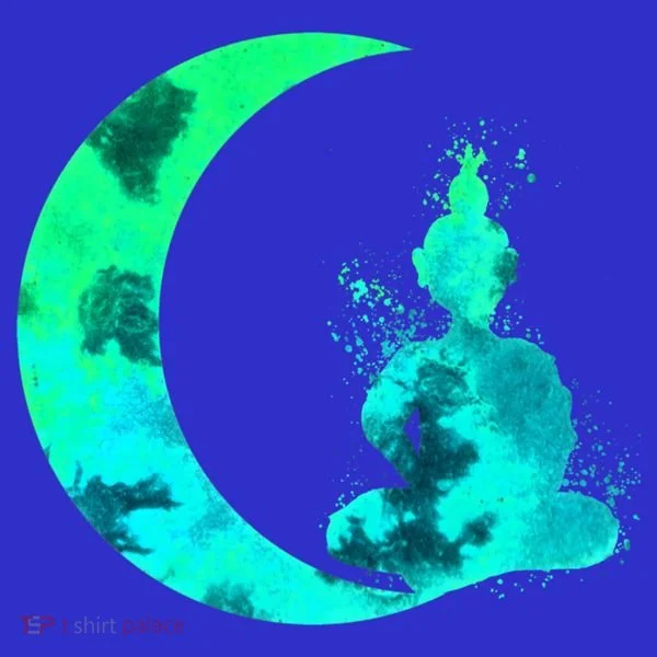 Turquoise Crescent Moon And Buddha Gift Toddler Hoodie