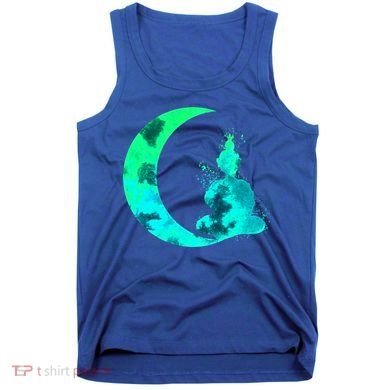 Turquoise Crescent Moon And Buddha Gift Tank Top