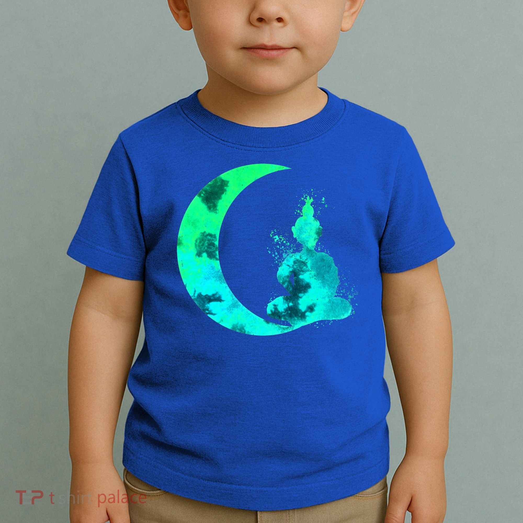 Turquoise Crescent Moon And Buddha Gift Toddler T-Shirt