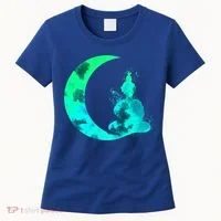 Turquoise Crescent Moon And Buddha Gift Women's T-Shirt thumb 0