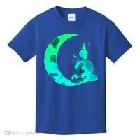 Turquoise Crescent Moon And Buddha Gift Kids T-Shirt thumb 0