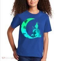 Turquoise Crescent Moon And Buddha Gift Kids T-Shirt thumb 2