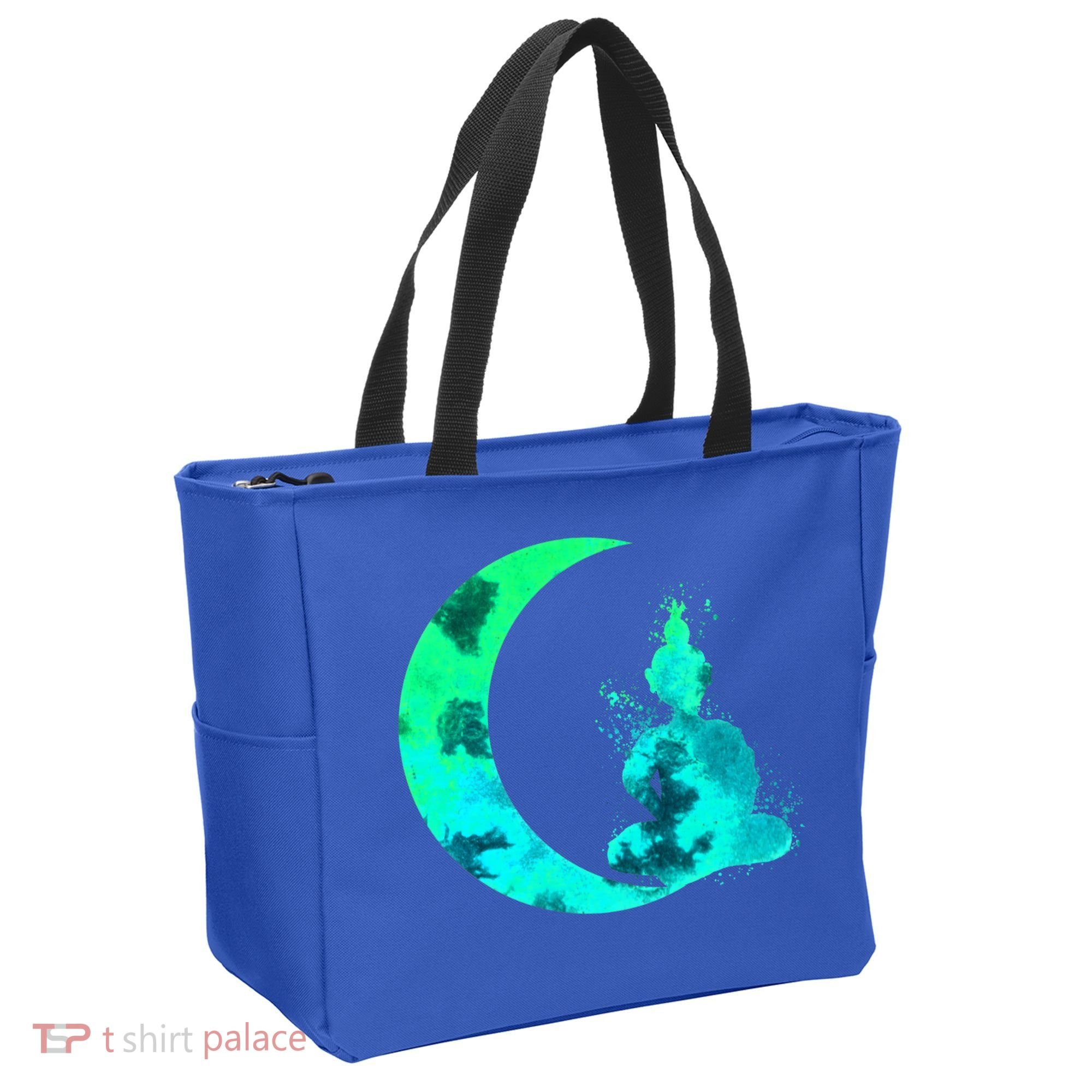 Turquoise Crescent Moon And Buddha Gift Tote Bag