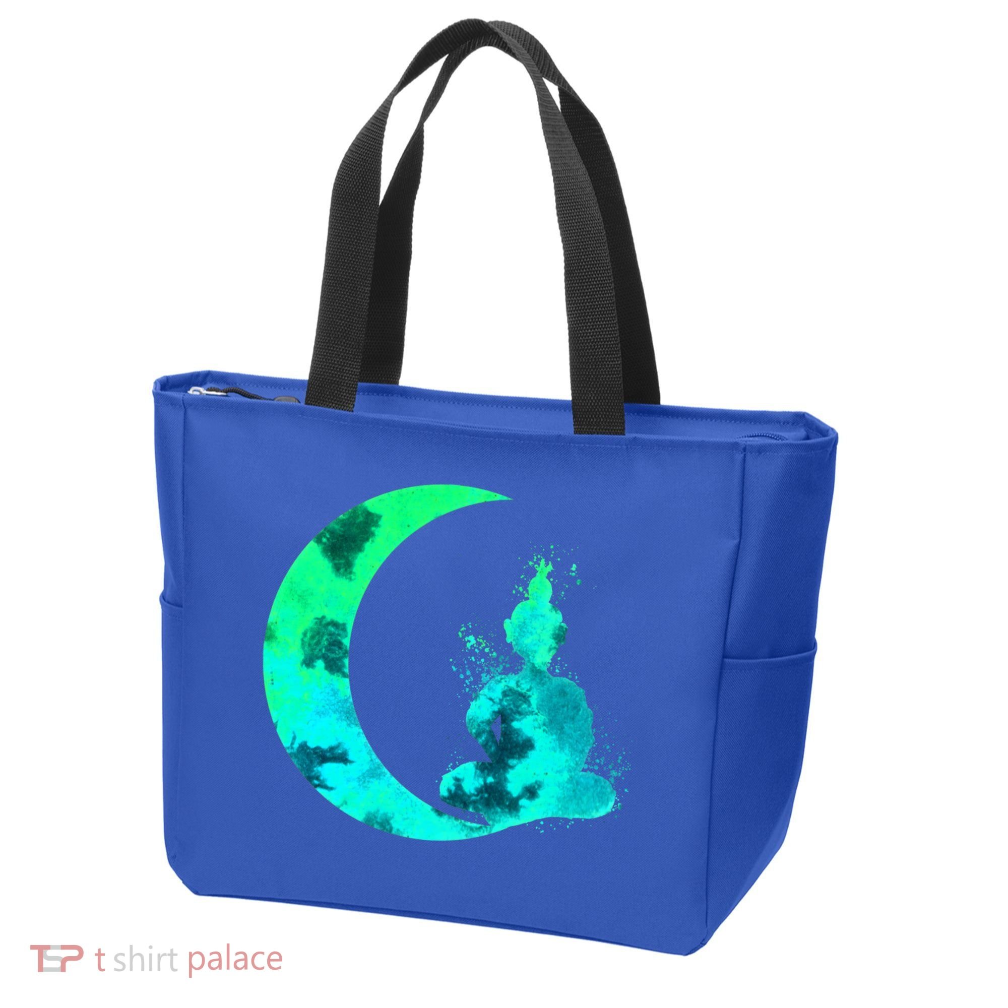 Turquoise Crescent Moon And Buddha Gift Tote Bag