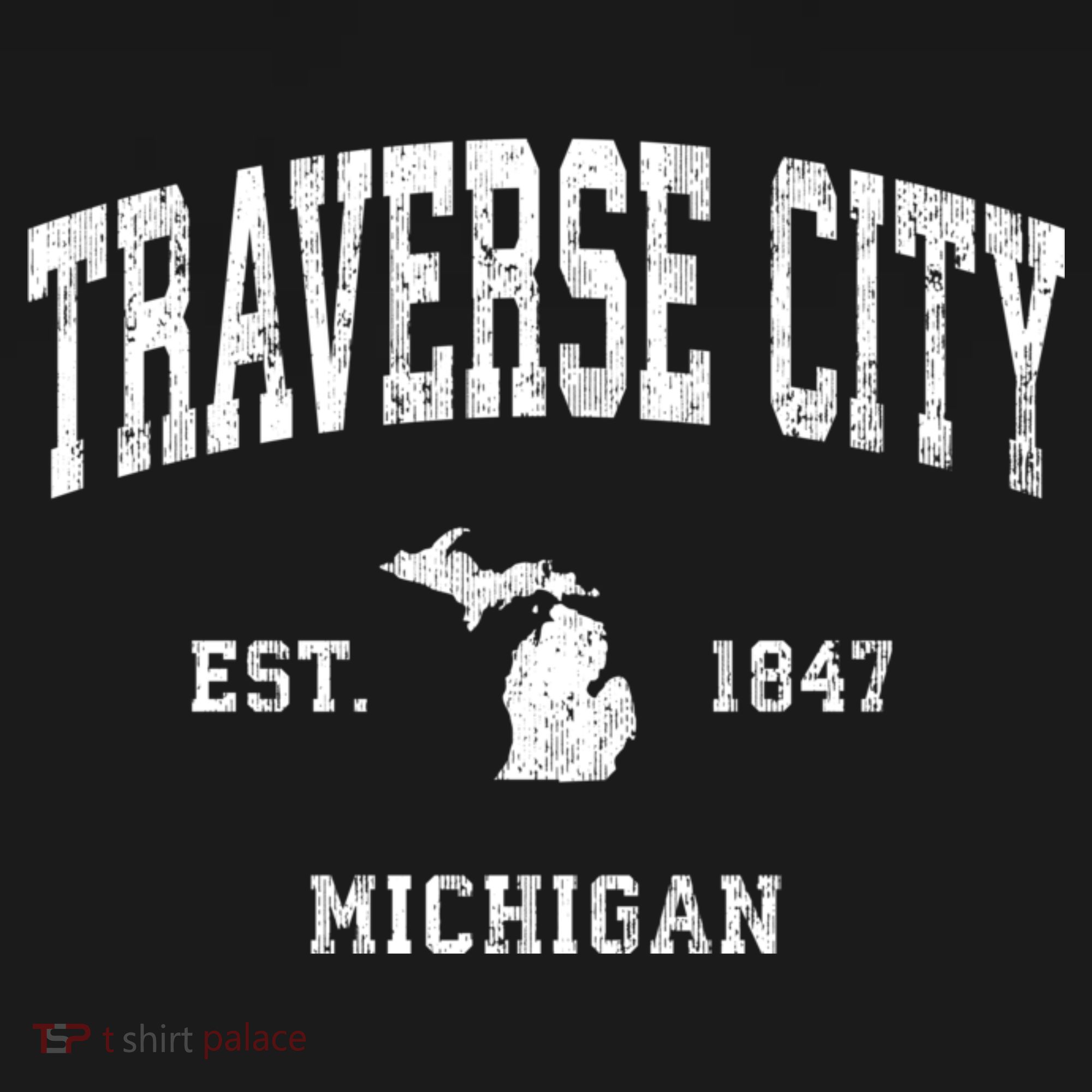 Traverse City Michigan Mi Vintage Athletic Sports T-Shirt