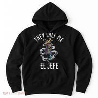 They Call Me El Jefe Mexican Boss Chef Sheriff Sombrero Hoodie thumb 0