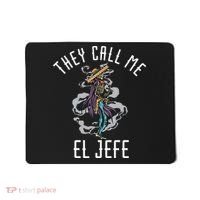 They Call Me El Jefe Mexican Boss Chef Sheriff Sombrero Mousepad thumb 0