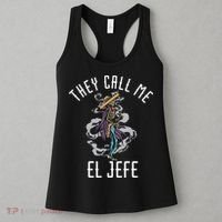 They Call Me El Jefe Mexican Boss Chef Sheriff Sombrero Women's Tank Top thumb 3