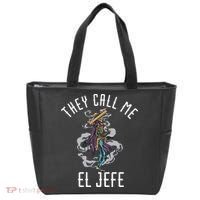 They Call Me El Jefe Mexican Boss Chef Sheriff Sombrero Tote Bag thumb 0