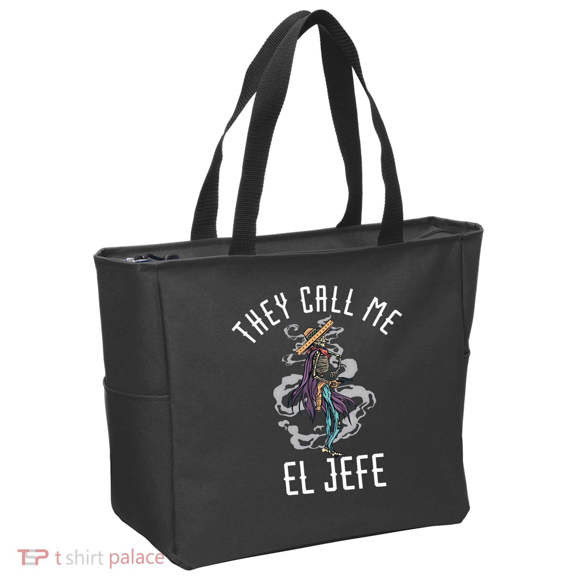 They Call Me El Jefe Mexican Boss Chef Sheriff Sombrero Tote Bag