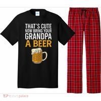 That's Cute Now Bring Your Grandpa A Beer Tee Father's Day Pajama Set thumb 0