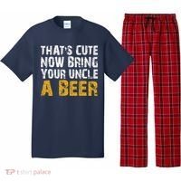 That's Cute Now Bring Your Uncle A Beer Shirt Father's Day Pajama Set thumb 0