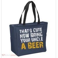 That's Cute Now Bring Your Uncle A Beer Shirt Father's Day Tote Bag thumb 2