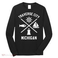 Traverse City Northern Michigan Sailing Boating Long Sleeve Shirt thumb 0