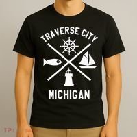 Traverse City Northern Michigan Sailing Boating T-Shirt thumb 3