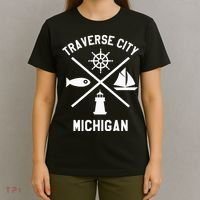 Traverse City Northern Michigan Sailing Boating T-Shirt thumb 4