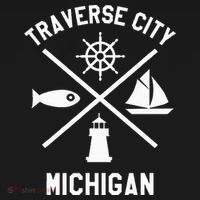 Traverse City Northern Michigan Sailing Boating Ornament thumb 1
