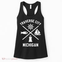Traverse City Northern Michigan Sailing Boating Women's Tank Top thumb 0