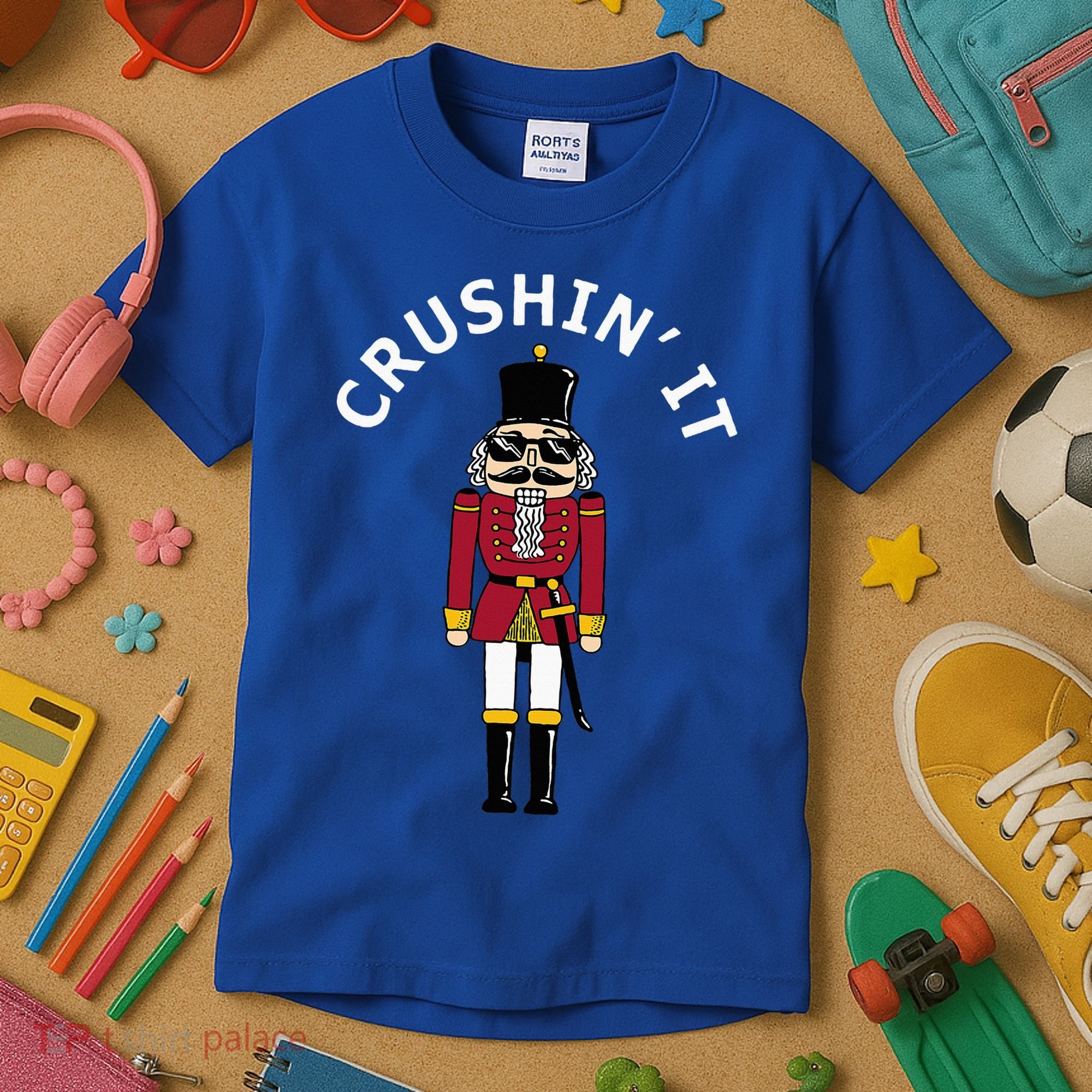 Trendy Christmas Nutcracker Crushin It Kids T-Shirt
