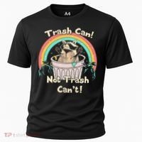 Trash Can Not Trash CanT Funny Raccoon Cooling Performance Crew T-Shirt thumb 0