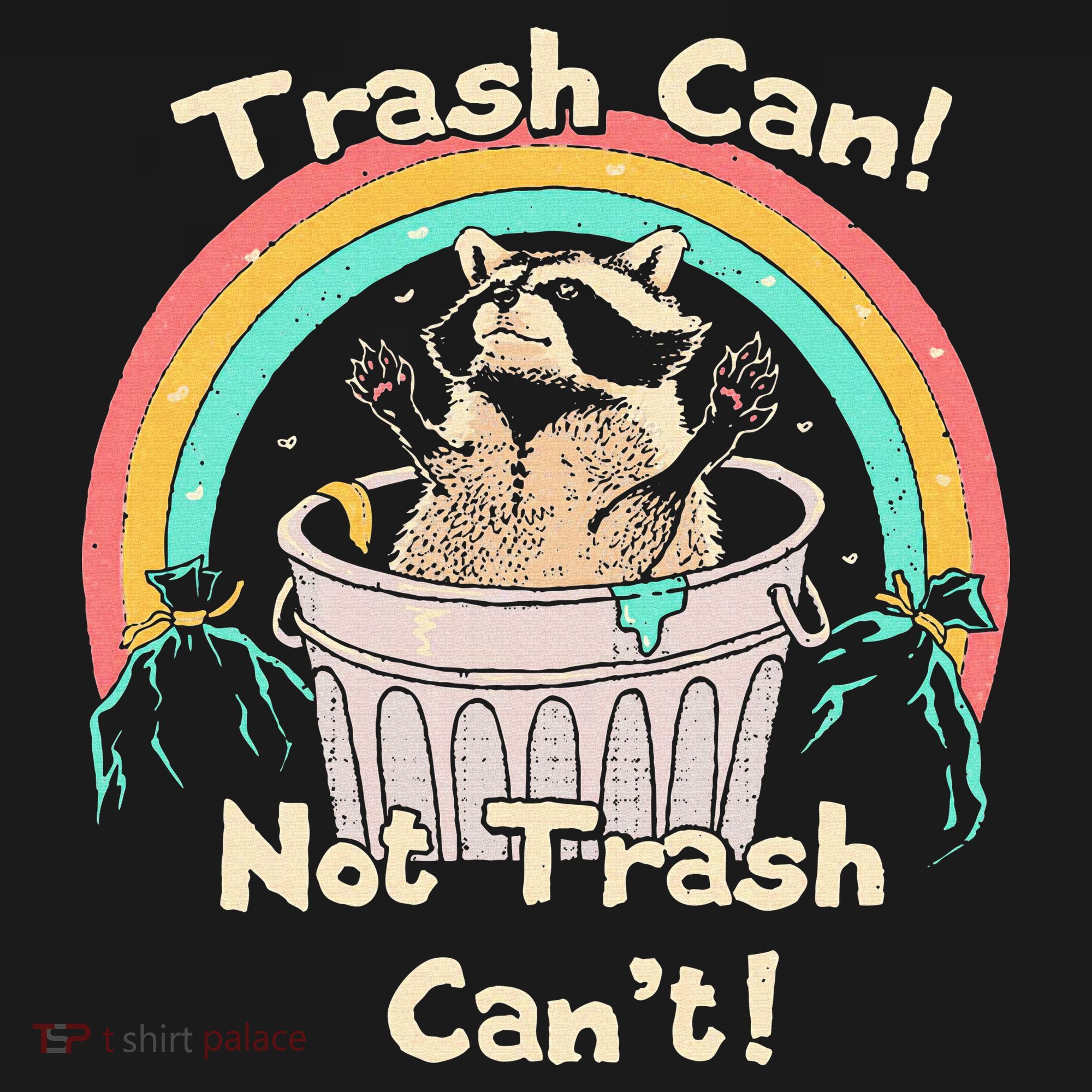 Trash Can Not Trash CanT Funny Raccoon Coaster