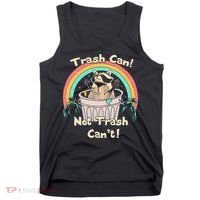 Trash Can Not Trash CanT Funny Raccoon Tank Top thumb 0