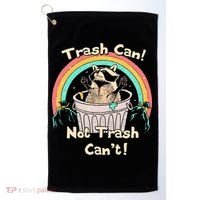 Trash Can Not Trash CanT Funny Raccoon Golf Towel thumb 0