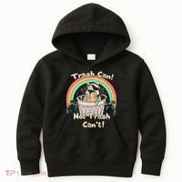 Trash Can Not Trash CanT Funny Raccoon Kids Hoodie thumb 0